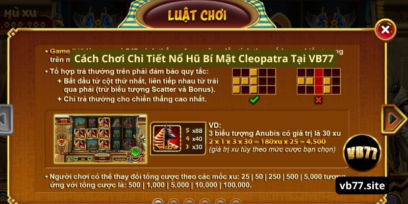 cach choi chi tiet no hu bi mat cleopatra tai vb77 cach choi chi tiet no hu bi mat cleopatra tai vb77