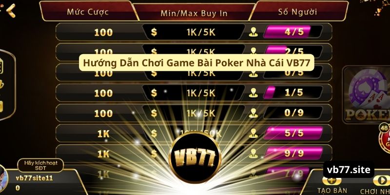 huong dan choi game bai poker nha cai vb77