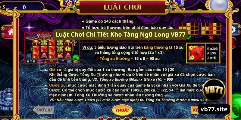 luat choi chi tiet kho tang ngu long vb77 luat choi chi tiet kho tang ngu long vb77